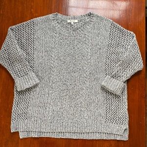 Madewell Marled Plaza Pullover Sweater in heather gray